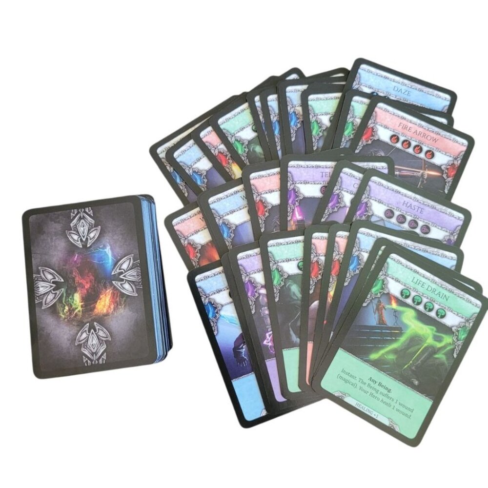 Heroes Game Cards Role Playing Replacement Pieces Gems Elements Fire Water Power